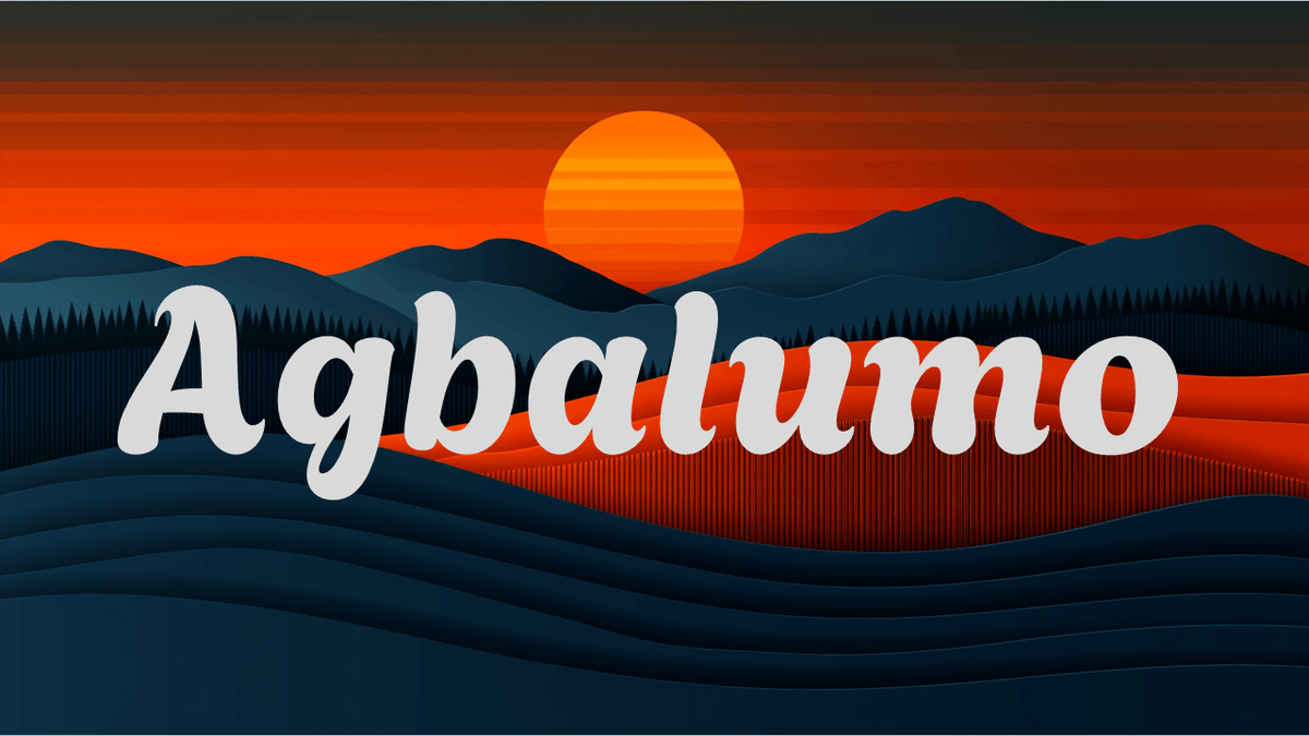 Agbalumo font example