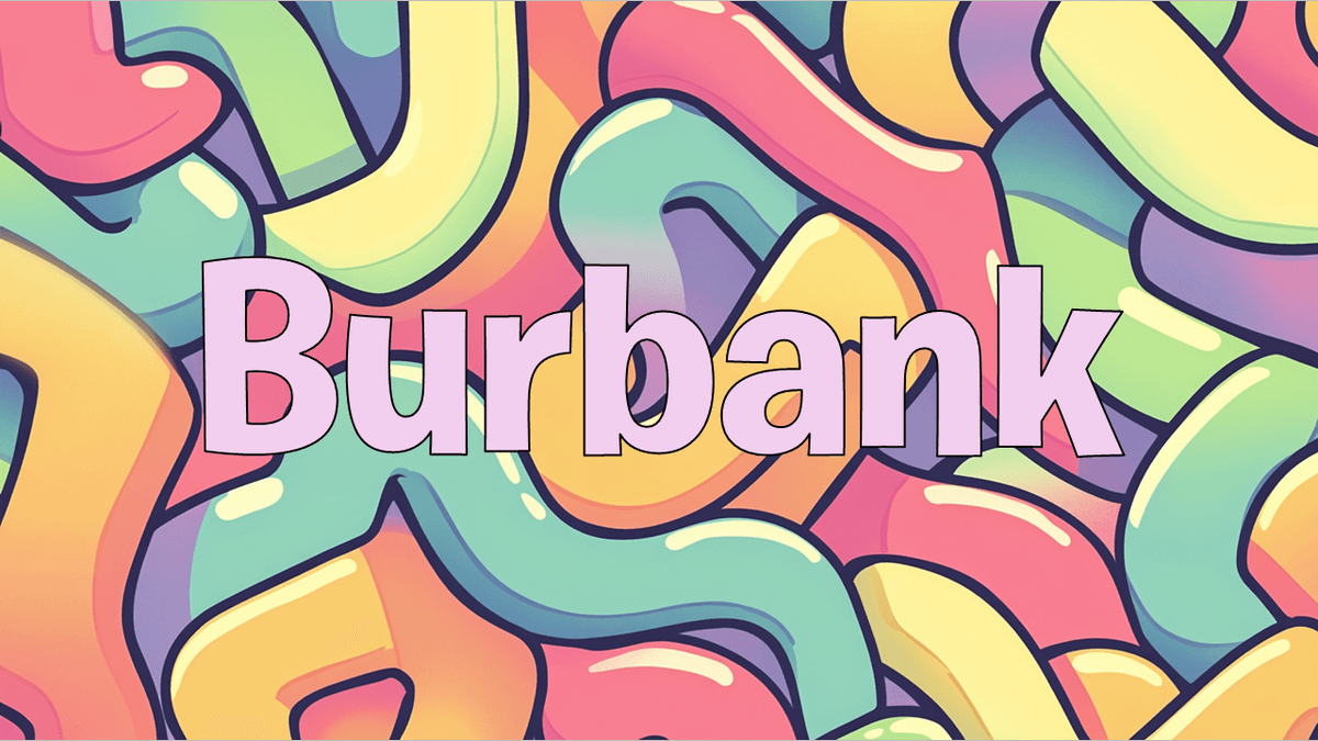 Burbank font example