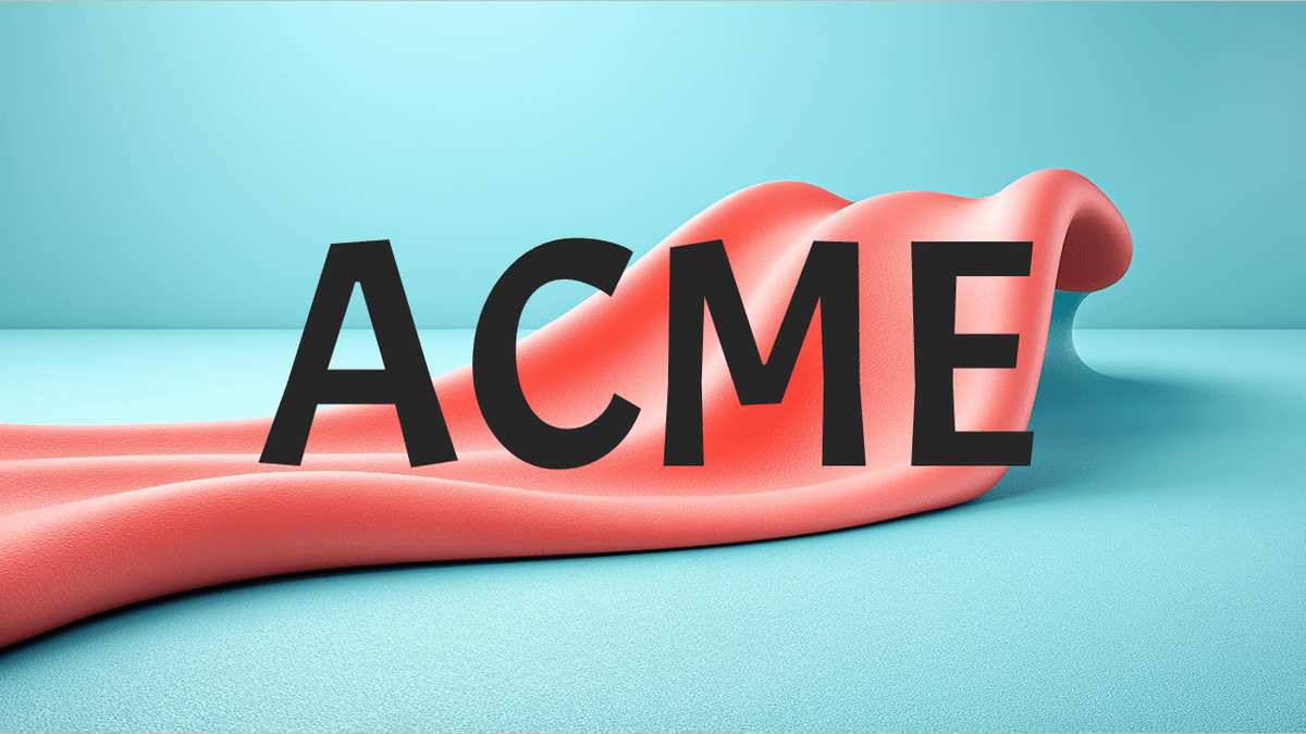 Acme font example