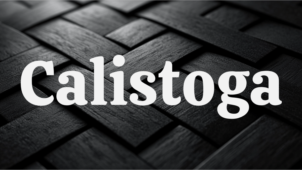 Calistoga font example