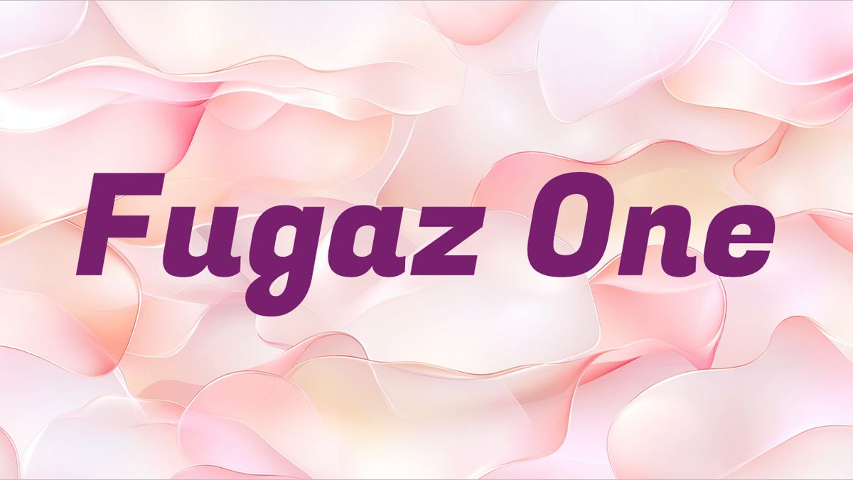 Fugaz One font example