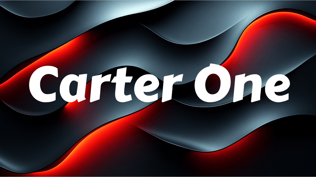 Carter One font example