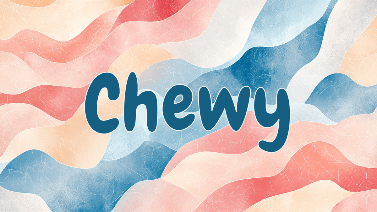 Chewy font example