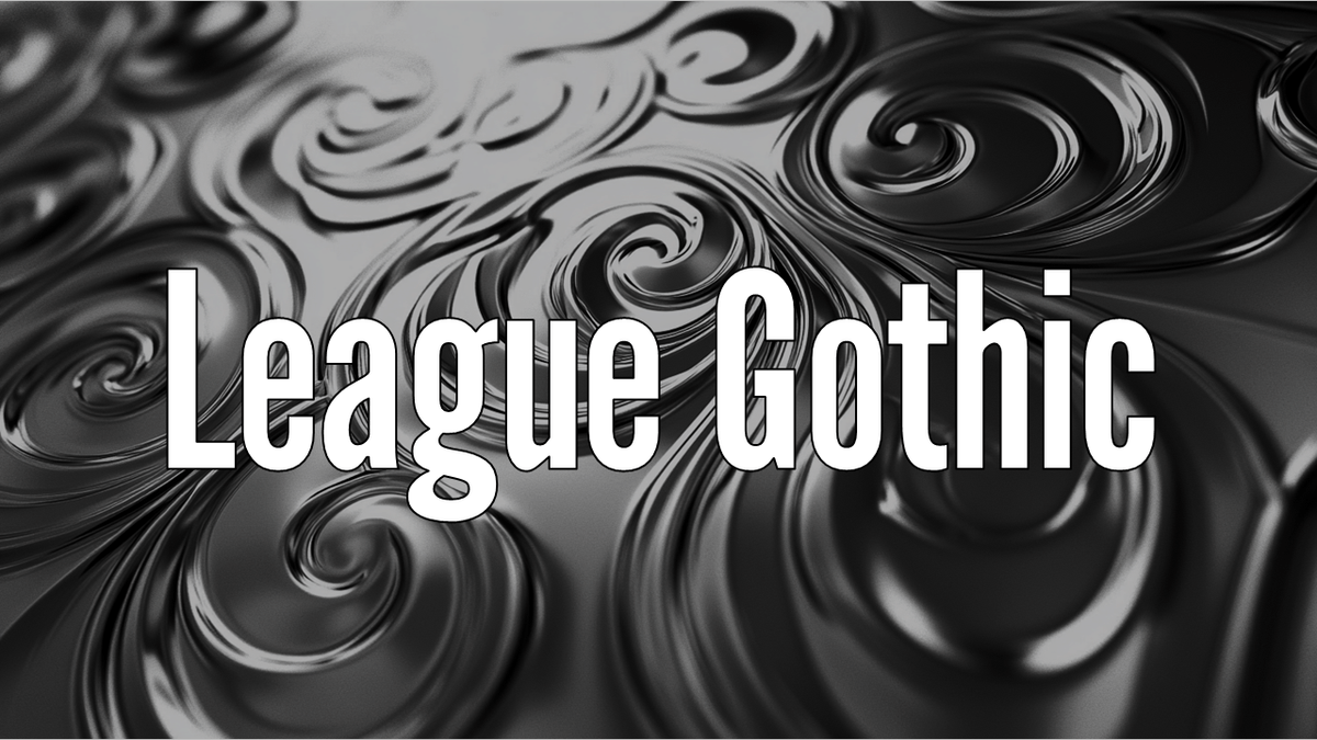 League Gothic font example