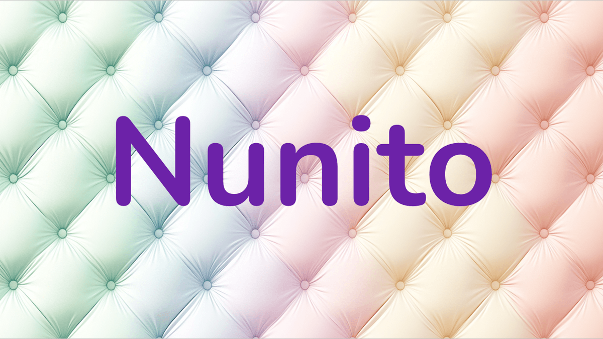 Nunito font example