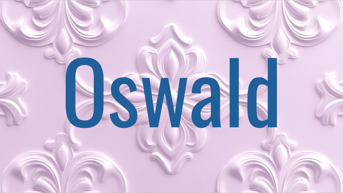 Oswald font example