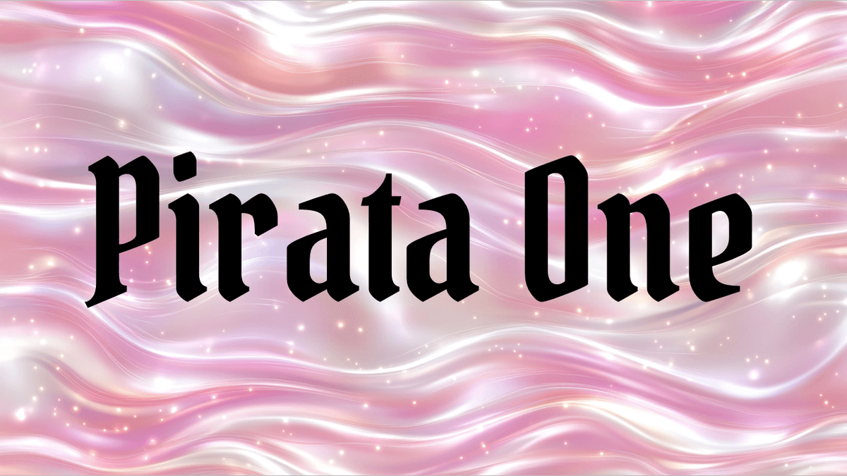 Pirata One font example