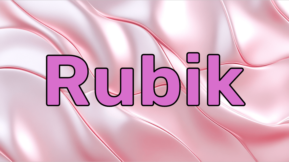 Rubik font example