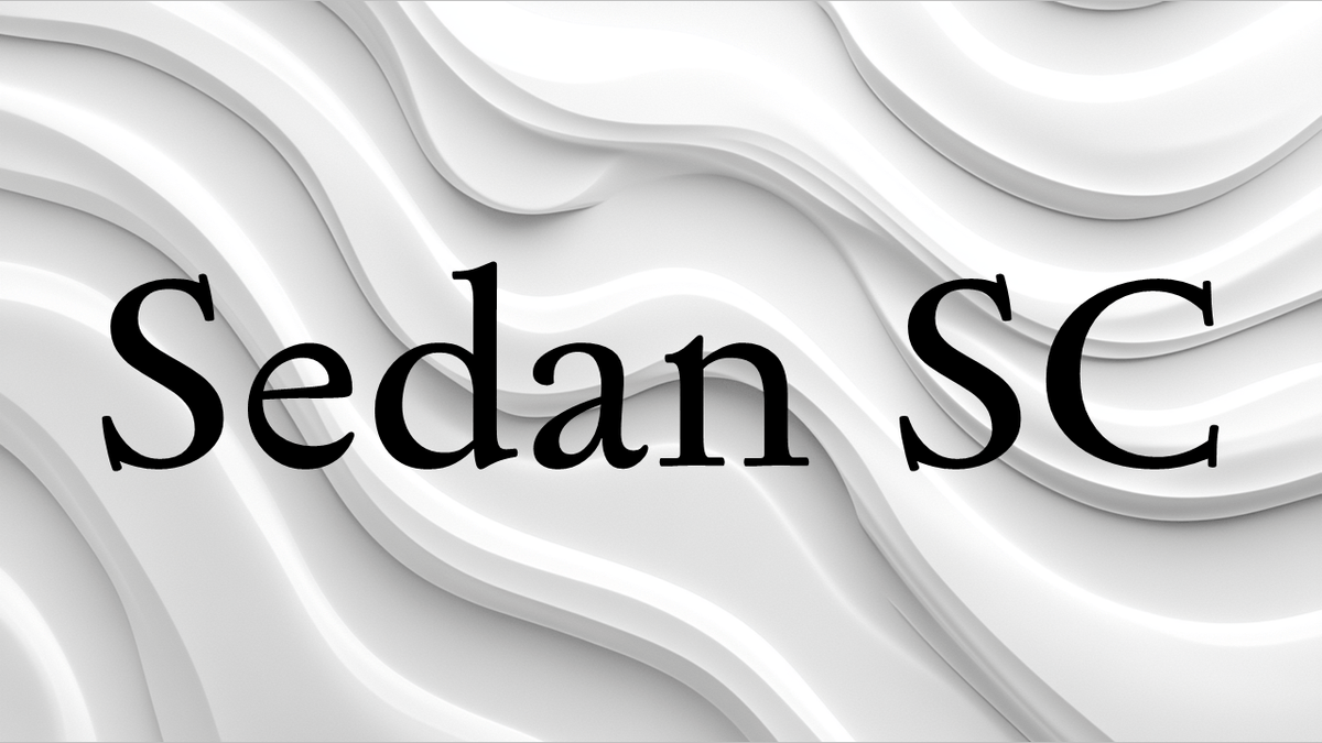 Sedan SC font example