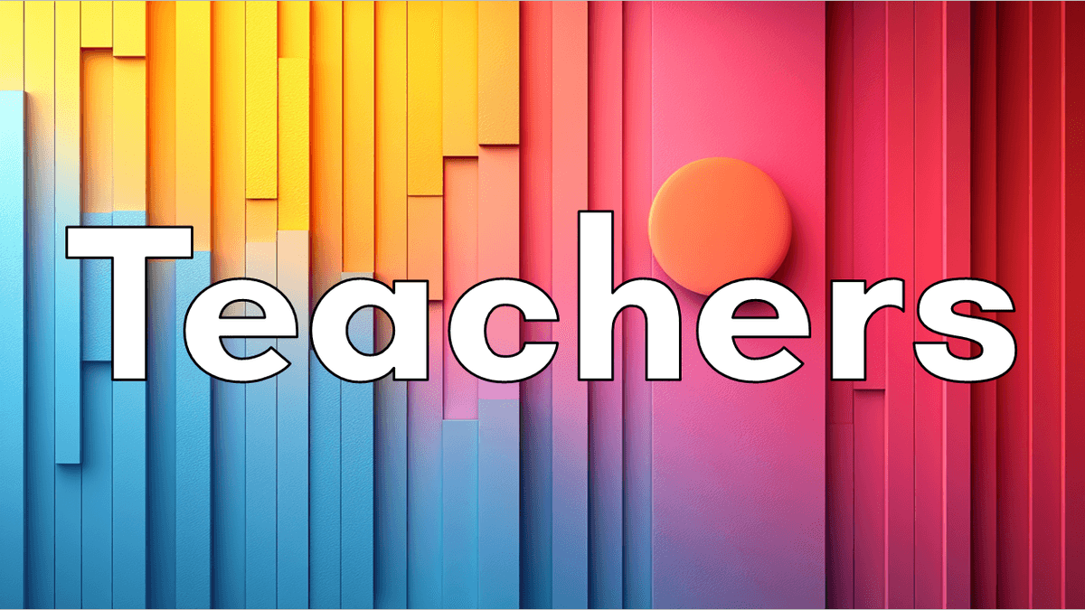 Teachers font example