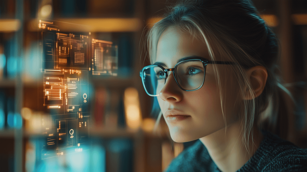 Student studying at desk